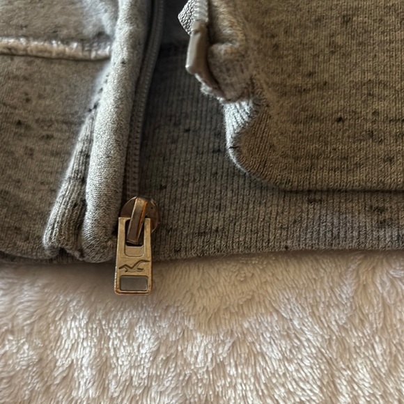 Gently Loved Unisex Gray Hoodie Zip Up by HOLLISTER - Picture 5 of 10